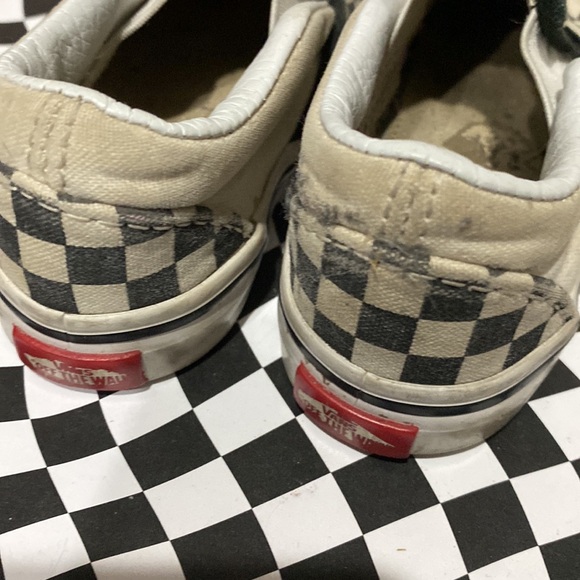 Vans slip ons used toddler size 5 Black and White Checkers - Picture 6 of 7